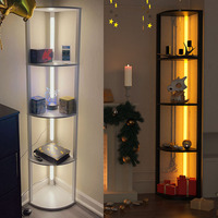 Lampe de bibliothèque LED minimaliste moderne, étagère de rangement, lampe de sol, lampe d'ambiance verticale d'angle de jardin RGB