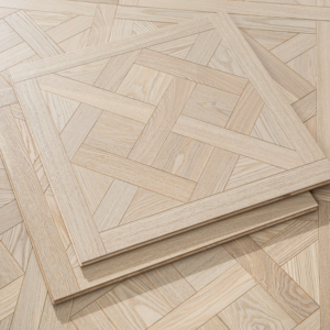 Parquet en bois d'ash massif brossé multicouche moderne avec joint T&G pour salon, cuisine, villa, garantie 3 ans - Product Image 1