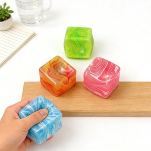 Cross-border Popular Same Style Flow Pattern Rubber Maltose <b>Squishy</b> Cube Decompression Slow Rebound Wholesale Toy Magic Tool - Product Image 1