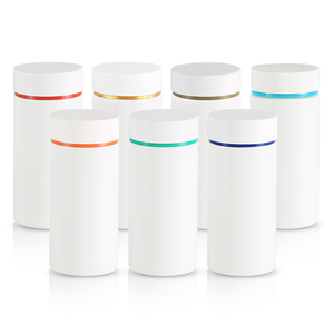 Embalaje Botella de plástico HDPE blanca recta redonda vacía con tapas de rosca de colores 120cc/150cc/200cc - Product Image 6