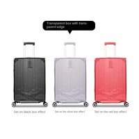 Housse de valise en PVC imperméable et anti-rayures avec logo personnalisé pour les voyages, fermeture à glissière anti-poussière et tissu pour les bagages et les sacs