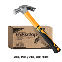 Marteau à griffes de type britannique GSFIXTOP 400-800g 45 #   Marteau de construction industriel personnalisé en acier au carbone 48-50HRC avec poignée antidérapante TPR