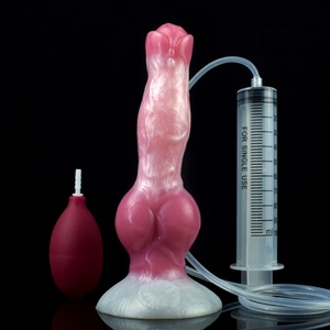 Large Knot Ejaculation <b>Dildo</b> With Sucker Silicone Multi Color Squirting Penis Dog <b>Dildo</b> Sex Toys for Women - Product Image 5