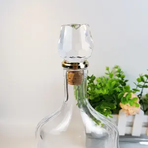 עיצוב חדש ורוד פרח פרח בצורת זכוכית פקק יין פקק יין איטום מכסה יין פקק זכוכית