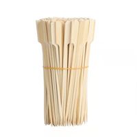 Brochettes à long manche en bambou écologique – Sûres pour les aliments, réutilisables, biodégradables, écologiques, polies, de haute qualité pour le camping et les fêtes