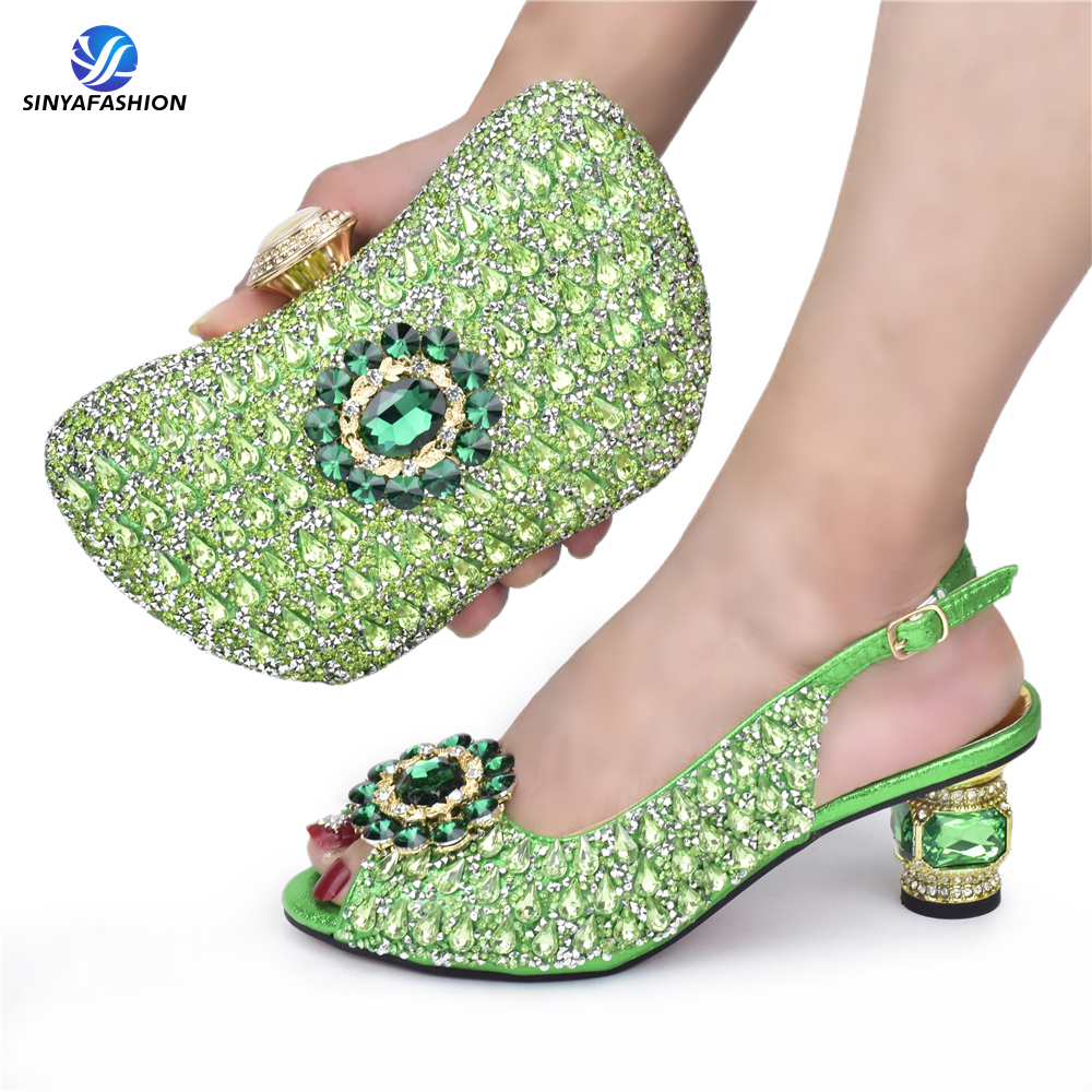 green dress shoes and matching bag Wedding & Party Shoe and Bag Set | Italian Elegance