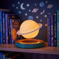 Lampe de nuit LED flottante en forme d'anneau de Saturne, esthétique astronomique, ambiance chambre à coucher