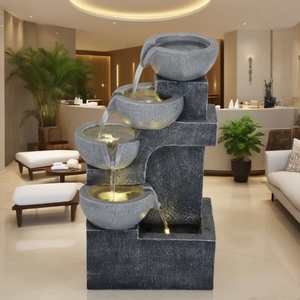 Işık ile açık hava bahçe dekorasyonu reçine şelale havuz çeşme kapalı yaratıcı Waterscape çeşme - Product Image 4