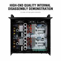 Amplificateur de puissance numérique professionnel Gooermi DAN415 4 canaux classe D 1500W, système audio 2U pour montage en rack
