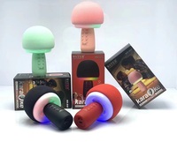 Système de cinéma maison portable WS-910 5W au design champignon, rechargeable, mini haut-parleur sans fil BT TWS TF avec lumière LED pour karaoké