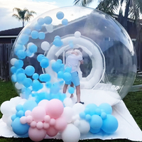 Offre Spéciale maison de rebond à bulles extérieure gonflable siamois double ballon pvc dôme maison à bulles pour location de fête d'enfants