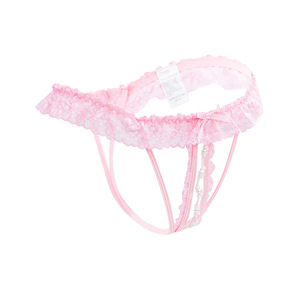 กางเกงในจีสตริงลูกไม้วาบหวิวสำหรับผู้หญิงผู้ใหญ่กางเกงในจีสตริงระบายอากาศได้ดีผ้าสแปนเด็กซ์/ โพลีเอสเตอร์ - Product Image 5