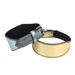 Cinturón de levantamiento de pesas de alta resistencia con logo personalizado, soporte lumbar para peso muerto y levantamiento de potencia, cinturón de gimnasio de cuero brillante - Product Image 5