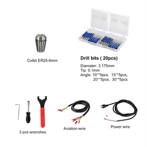 ชุดสปินเดิลมอเตอร์ชุดแกนหมุน4KW เตอร์18000RPM มอเตอร์แกนหมุน4KW VFD ER25สำหรับเราเตอร์ CNC - Product Image 3