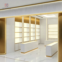 Présentoirs contemporains de conception de comptoir commercial de parfumerie de luxe moderne pour l'affichage au détail haut de gamme