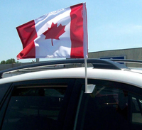 Drapeau de voiture 45x30cm - Drapeau national imprimé en sérigraphie pour les supporters de football, polyester durable avec mât, impression typographique personnalisée disponible