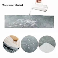 100% Polyester Große Flanell bettwäsche Elegante doppelseitige Verbund decke Wasserdicht Urins icher für Baby Solid Knitted