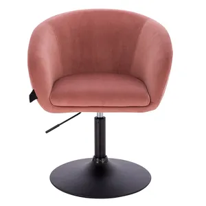 Modern stil döner oturma odası mobilya kadife kumaş accent sandalye döşeme ara sıra koltuk