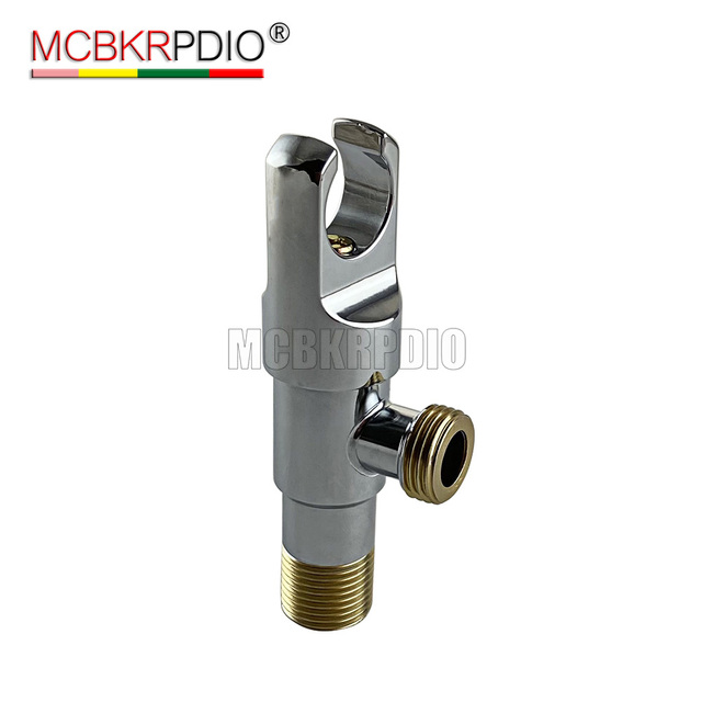 High Quality Stainless Steel Angle Valve with Fixed Bracket Modern Design for Bathroom Water Control