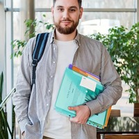 Organisateur de documents de bureau transparent à 11 pochettes, classeur de feuilles mobiles, rangement pour feuilles de test d'étudiant, fermeture à bouton-pression, étanche en PP