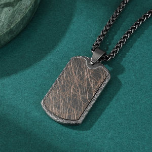 <span class=keywords><strong>Collar</strong></span> con colgante de perro de tejido Industrial Alin, colgante de acero inoxidable, cadena de cuerda, <span class=keywords><strong>collar</strong></span> para hombre, joyería - Product Image 3