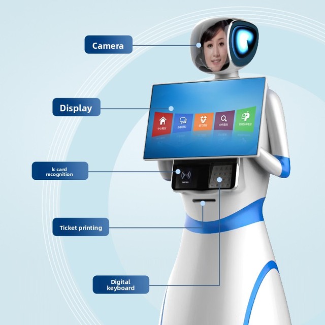 China High-tech Advertising Display Intelligent Robot Guiding Human Reception Assistant Robot Ai Reception Robot