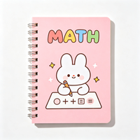 Cahier éducatif en spirale pour enfants 148*210mm 40 feuilles Papier Chiffres ABC Mathématiques Dessin Lecture Traçage Journal d'apprentissage Préscolaire