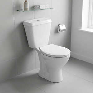 Inodoro de dos piezas Vistaar con descarga doble, asiento de cerámica y tanque oculto. - Product Image 3