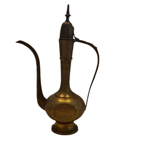 Tetera de cocina de tamaño mediano de calidad Superior, tetera, cafetera, diseño clásico de lujo, latón pulido brillante, Dallah árabe - Product Image 4