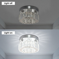 Lustre en cristal K9 pour salle à manger, éclairage de plafond moderne, éclairage ponctuel en cristal pour plafond, commande par interrupteur
