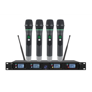 MF4400 Barato 4CH UHF Sin micrófonos inalámbricos IR Micrófono de conferencia Lavalier de mano para el hogar KTV/Stage/Speach/Training - Product Image 4