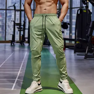 Men Track Pants Slim Fit Fitness Jogging Stretch Nylon Pants Ropa Hombre Custom Sweatpants