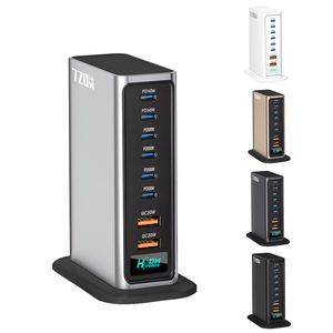 Station de charge multiport GaN 720W de haute qualité 6C2A, adaptateur Type C PD <span class=keywords><strong>140W</strong></span>, <span class=keywords><strong>chargeur</strong></span> portable pour tous les ordinateurs portables <span class=keywords><strong>Apple</strong></span> <span class=keywords><strong>140W</strong></span> - Product Image 1