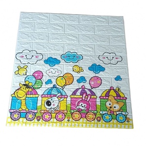 Pegatinas de <span class=keywords><strong>pared</strong></span> de espuma 3d, <span class=keywords><strong>papel</strong></span> tapiz de PVC para habitación de bebés y niños, <span class=keywords><strong>papel</strong></span> de <span class=keywords><strong>pared</strong></span> 3d - Product Image 2