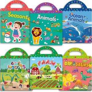 Libro di Adesivi Riutilizzabili Giocattoli Sensoriali Educativi Montessori per Bambini in Età Prescolare Stampa Offset su Carta Patinata - Product Image 2