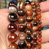 AsVrai U naturel rêve rouge Agates pierre perles rondes en vrac pour la fabrication de bijoux 4/6/8/10/12 MM bracelets à bricoler soi-même accessoires en gros