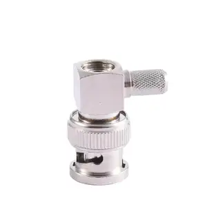 Durable 90-Degree BNC Male RF Connector Brass Body with Single Phase for LMR240 Cable for Electron Applications