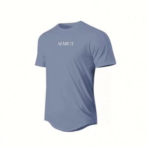Conception personnalisée de t-shirts de haute qualité 180 g/m², impression personnalisée du logo de la marque OEM, t-shirts unisexes pour hommes 100 % coton - Product Image 1