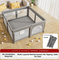 Parc pour bébé moderne en métal, pliable en un clic, pour intérieur/extérieur, doux pour la peau, sécurisé, anti-collision, différentes tailles