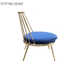 Nuevo diseño de oro Color cobre marco de acero inoxidable Cantori Aurora hecho bajo sillón - Product Image 3