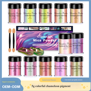 Pigmento Camaleón de Fábrica, 12 Colores, 5g, Polvo de Cromo para Resina Epoxi, Polvo de Mica, Perla Camaleón para Fabricación de Joyería - Product Image 3