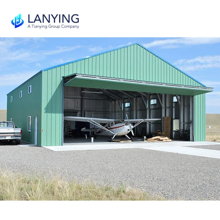 Hangar kim loại prefab kết cấu thép xây dựng vườn nhà kho cấu trúc hội thảo lưu trữ hội trường đúc sẵn xây dựng