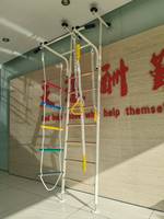 Ensemble de gymnastique murale multifonctionnel pour enfants - Échelle suédoise, corde d'escalade et anneaux de balançoire pour l'exercice en intérieur et le divertissement en salle de jeux