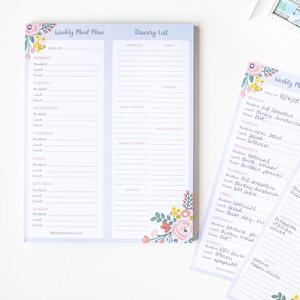 Myway สมุดวางแผนมื้ออาหารแผ่นจดบันทึก,กระดาษโน้ตสำหรับช้อปปิ้งมีการฉีกขาดแบบพิมพ์ลายตามสั่งมาใหม่ประจำสัปดาห์ - Product Image 6