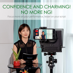 FEELWORLD <span class=keywords><strong>TP2A</strong></span> Téléprompteur Bluetooth Sans Fil pour Téléphones et Tablettes Android iOS Prise en Charge de la Prise de Vue Grand Angle Service OEM - Product Image 3
