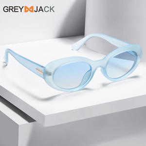 Lunettes de soleil œil de chat grises pour femmes, monture TR90, verres polarisés TAC UV400, style rond petit format - Product Image 2