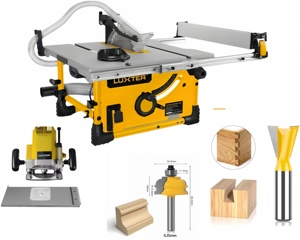 Máy Cưa gỗ cầm tay 10 inch 2000 cưa bàn W + Bảng Lật + Máy khắc có bộ sưu tập bụi tích hợp - Product Image 4