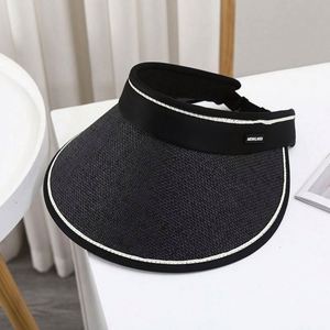 Nuevo Sombrero de Paja Plegable para Mujer con Visera, Bordado 3D y Diseño en Relieve - Ideal para Viajes, Pesca y Esquí - Product Image 4
