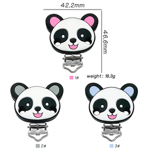 Mordedores de Silicona de Grado Alimenticio, No Tóxicos, con Forma de Panda, para Bebés, Clip para Chupete, Mordedores de Animales, 10 Colores, Mordedor Pequeño de Dibujos Animados para Bebés - Product Image 5