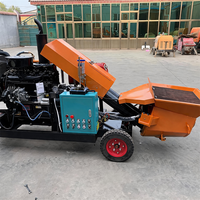Pompe à structure secondaire diesel fiable de 40 kW, 8-12 m³/h, hauteur 30 m, pour le transport de matériaux sur chantier.